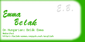 emma belak business card