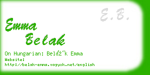 emma belak business card